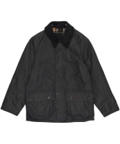 Boy's Barbour Classic Bedale Waxed Jacket, 2-9yrs - New Navy