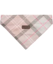 Barbour Tartan Dog Bandana - Taupe / Pink Tartan