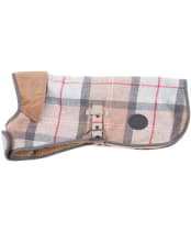 Barbour Wool Touch Dog Coat - Taupe / Pink Tartan