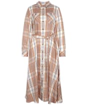 Marianne Dress - Winter White Smoke Tartan