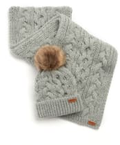 Women’s Barbour Penshaw Beanie & Scarf Set - Grey