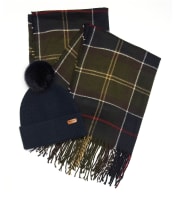 Women’s Barbour Dover Beanie & Hailes Scarf Gift Set - Barbour Classic