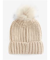 Women's Barbour Saltburn Bobble Hat - Pearl