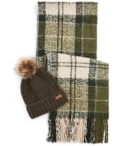 Barbour Saltburn Beanie & Tartan Scarf Set - Ancient Lodan