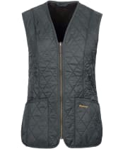 Women's Barbour Betty Fleece Waistcoat / Zip-In Liner - Dark Olive