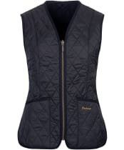 Women's Barbour Betty Fleece Waistcoat / Zip-In Liner - Black