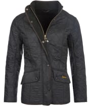 Women's Barbour Cavalry Polarquilt Jacket - Black
