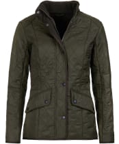 Women's Barbour Cavalry Polarquilt Jacket - Dark Olive