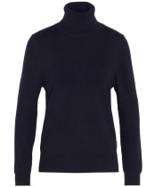 Women’s Barbour Pendle Roll Collar Sweater - BLACK/HESSIAN TA