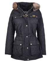 Women's Barbour International Enduro Quilted Jacket - Black