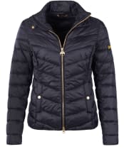 Women's Barbour International Aubern Quilted Jacket - Black