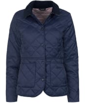Women's Barbour Deveron Quilted Jacket - Navy / Pale Pink
