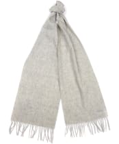 Women's Barbour Lambswool Woven Scarf - Light Grey Melange