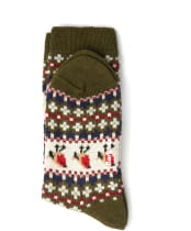 Women's Barbour Robin Fairisle Socks - Olive