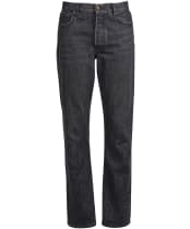 Women's Barbour Burne Mid Rise Straight Jeans - Black