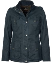Women’s Barbour Winter Defence Waxed Jacket - Navy