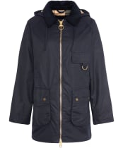 Women's Barbour Highclere Waxed Jacket - Navy