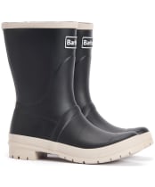 Women’s Barbour Banbury Mid Height Wellington Boots - Black / White Pepper
