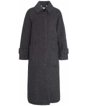 Veronica Coat - Charcoal Dogtooth