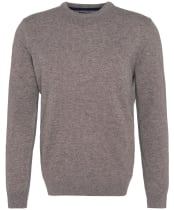 Men's Barbour Essential Lambswool Crew Neck Sweater - Dark Stone