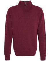 Men's Barbour Nelson Half Zip Sweater - Port