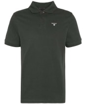 Men's Barbour Tartan Pique Polo Shirt - Seaweed