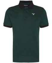 Men's Barbour Sports Polo Mix Shirt - Evergreen