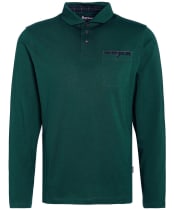 Men's Barbour Long Sleeve Corpatch Polo Shirt - Seaweed