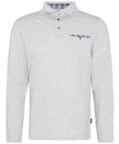 Men's Barbour Long Sleeve Corpatch Polo Shirt - Grey Marl