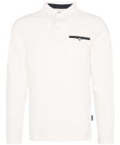 Men's Barbour Long Sleeve Corpatch Polo Shirt - Whisper White