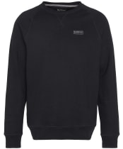 Men's Barbour International Essential Crew Neck Sweat - Black / Pewter