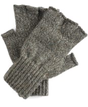 Men's Barbour Fingerless Lambswool Gloves - Green