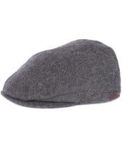 Men's Barbour Barlow Flat Cap - Grey Herringbone 
