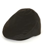 Men's Barbour Waxed Flat Cap - Olive