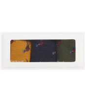 Men's Barbour Pheasant Sock Gift Box - Forest Mist
