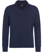 Men's Barbour Essential Wool Half Zip Sweater - Navy