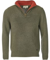 Men's Barbour Nelson Half Zip Sweater - Seaweed