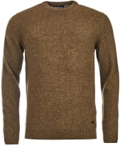 Men's Barbour Patch Crew Neck Lambswool Sweater - Willow Green