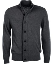 Men's Barbour Patch Zip Through Sweater - Charcoal Marl