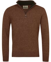 Men's Barbour Nelson Half Zip Sweater - Dark Sand
