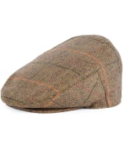 Men’s Barbour Wilkin Flat Cap - Olive / Orange / Red