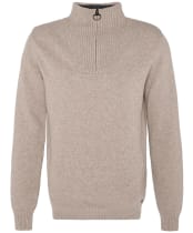 Men's Barbour Nelson Half Zip Sweater - Stone