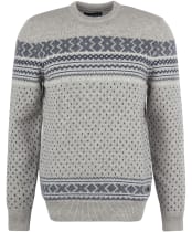 Men’s Barbour Essential Fair Isle Crew - Light Grey