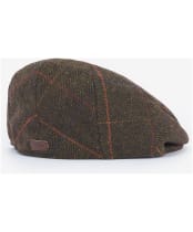 Men’s Barbour Wilkin Flat Cap - Olive Herringbone