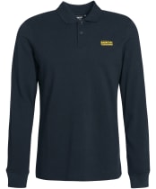 Men's Barbour International Long Sleeve Polo Shirt - Black