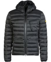 Men’s Barbour International Racer Ouston Hooded Quilted Jacket - Black