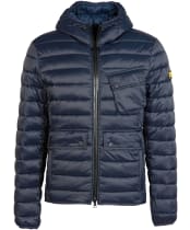 Men’s Barbour International Racer Ouston Hooded Quilted Jacket - Navy