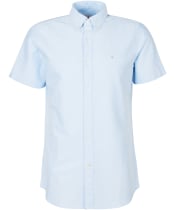 Men's Barbour Oxtown Short Sleeve Tailored Shirt - Sky