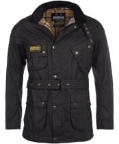 Men's Barbour International Slim International Waxed Jacket - Black