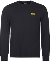 Men's Barbour International Long Sleeve Logo Tee - Black